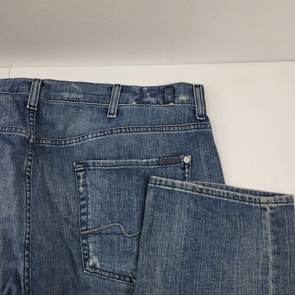 7 for all mankind carsen straight leg jeans 40x35 mens denim blue 3794 - Picture 4 of 12